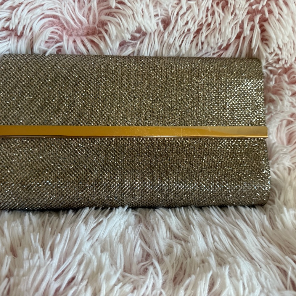 bareMinerals Gold Sparkly Clutch Wristlet